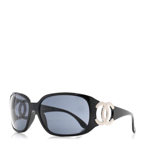 CHANEL Acetate CC Sunglasses 6014 Black 